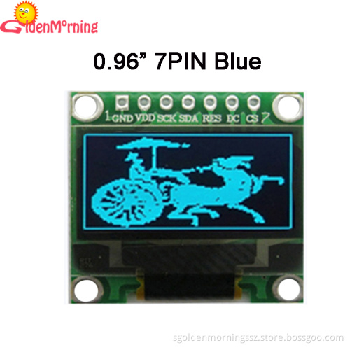 0.96" OLED display module, 128 x 64 resolution, available in blue